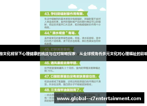 跨文化背景下心理健康的挑战与应对策略探索：从全球视角看多元文化对心理福祉的影响